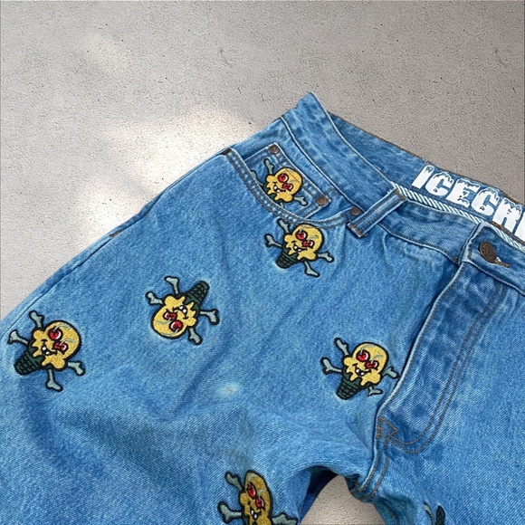 Rare Billionaire Boys Club Ice Cream Soft Serve Denim Shorts - Picture 8 of 9